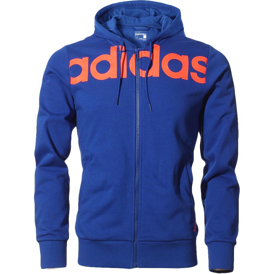Adidas Essentials Sports Basic Series Beach Series Hooded Fashion Versatile Jacket Men Jacket Blue S21303 2XL