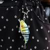 Realistic Multi Jointed Fishing Lure Key Ring Sturdy Alloy Plastic Construction Outdoor Fishing Gear Accessory