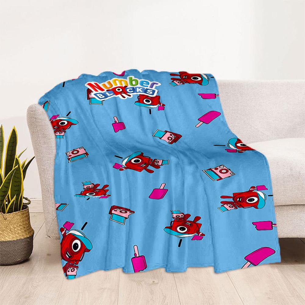 Colorful Creatures Pattern Flannel Blanket-Soft and Suitable for Sofas,Beds,Offices,Travel,All Seasons,Great Gift for Holidays and Birthdays.