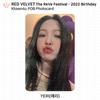 Red Velvet Carte photo d'anniversaire du Reve Festival 2022 POB KT4 AM MS MP SM SW KPOP