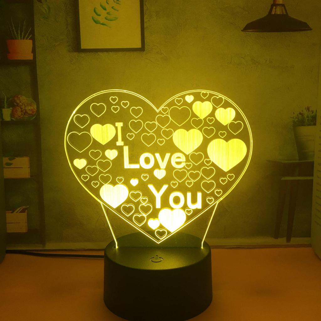 Creative 3D Cartoon Night Light - Gift for Girlfriend or Female Classmate, Perfect for Birthday or Dorm Desk.