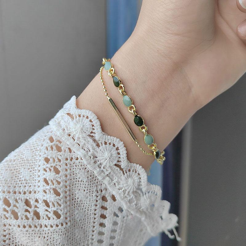 Elegant Inlaid Rhinestone Korean Bracelets Gold Colour Flower Charm Bracelet For Women Fashion Jewelry Accessories Party