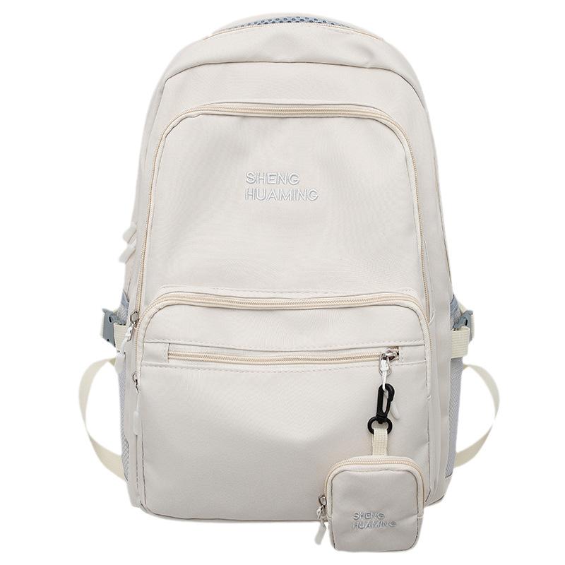 Men's College Students Solid Color Middle School Students Junior High School Students Female Backpack