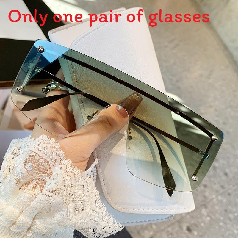 Metal Rim Square Sunglasses For Men Women With Uv400 Protection For Outdoor Fashion And Driving