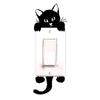 Black Lovely Cat Light Switch Phone Wall Stickers For DIY Home Decoration Cartoon Animals Wall Decals PVC Mural Art