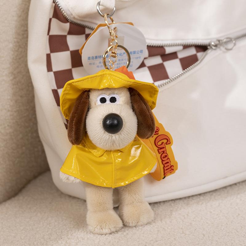 15cm Original Wallace & Gromit Plüschtier Kawaii Gromit Wallace Spielzeug Kleiner Anhänger Schlüsselanhänger Anime Niedlicher Welpe Stoffpuppen