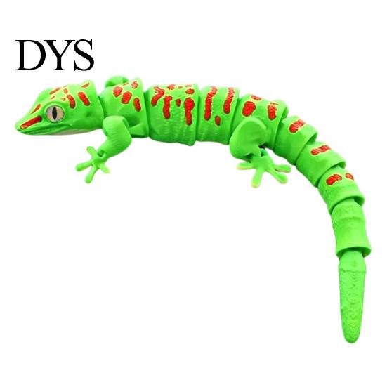 Animal Desk Decoration 3D Printed Leopard Gecko Figurine, Realistic Articulated Chameleon Fidget Toy, Moveable Joints Figure Flexible Jointed