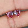 Mode Frauen Herz Form Turmalin Stud Ohrringe Romantische Schmuck Weihnachten Geschenke