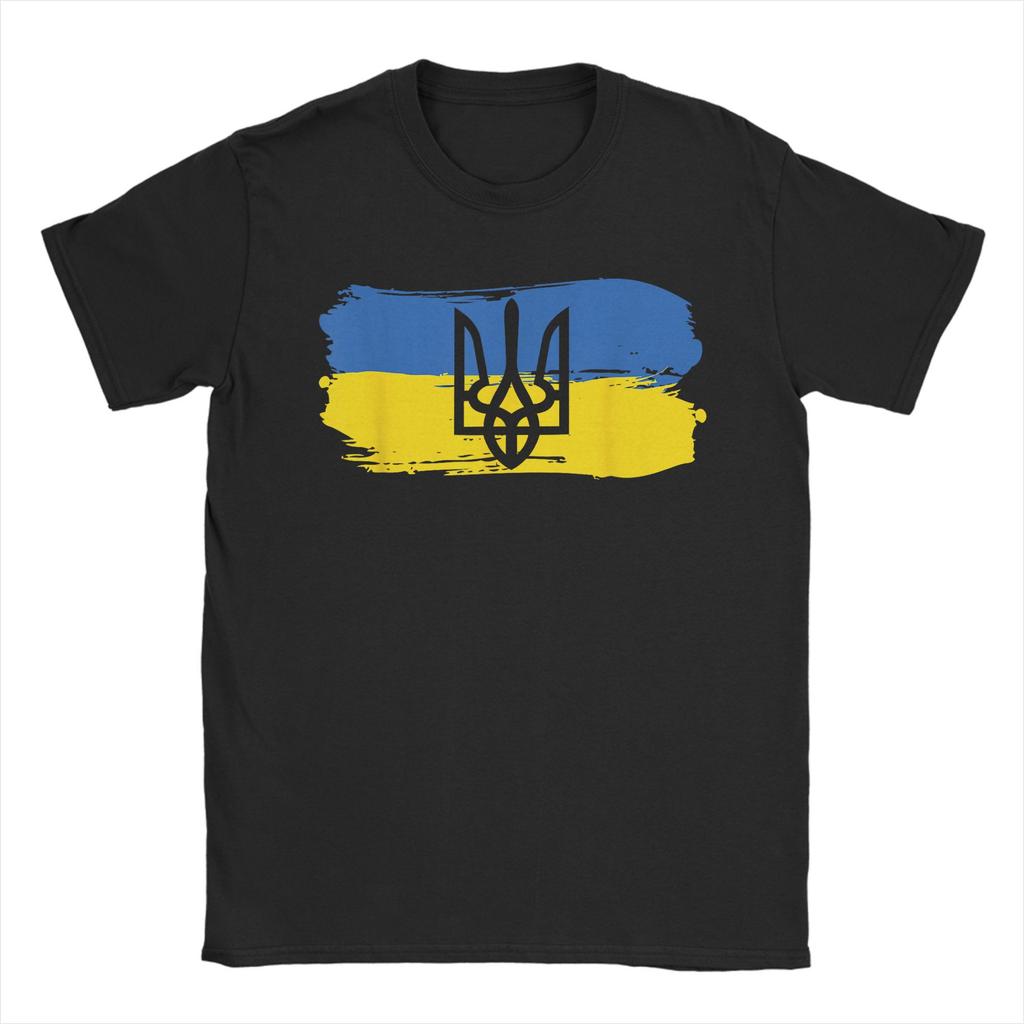 Men's Ukraine Est. 1991 Ukrainian Flag T-Shirts Top Tees Summer Short Sleeves T Shirt O Neck Popular Tee Shirt Plus Size 5XL