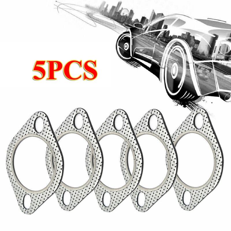 3 Inch Exhaust Gasket 2-Bolt 78mm Flange High Temperature Gasket Fire Ring 5PCS