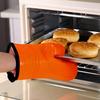Auf Lager Doppellagiger Silikon-Küchen-Backofenhandschuh mit Baumwollkante