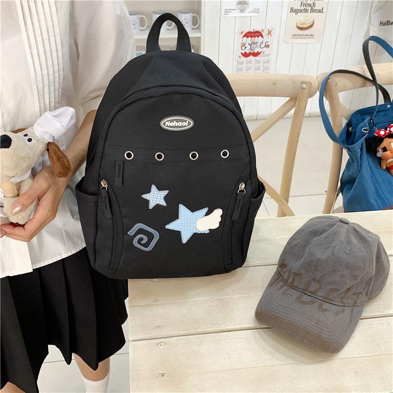 Schoolbag new high-value ins style Korean niche embroidery design versatile girl lightweight small backpack