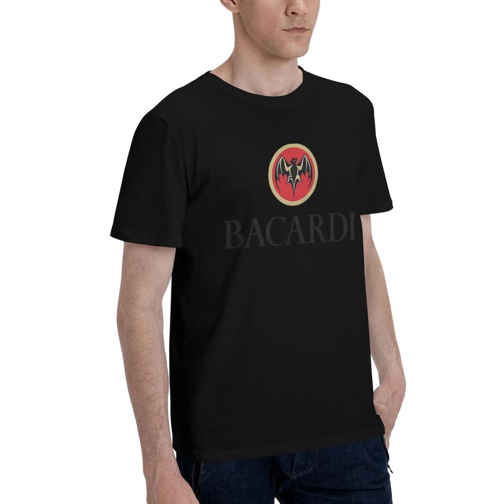 Bacardi Rum Logo 100% Baumwolle Lässig Atmungsaktiv Bequem Mann Fußballtrikots 2025 Herren T-Shirt