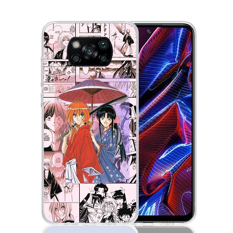 Rurouni Kenshin Anime Phone Case For Xiaomi Poco F7 Ultra X7 X6 Pro X5 Redmi 15 15C 13 13C 12 12C 10 10A 10C 9 9A 9C 9T Shell Po