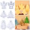 Christmas Tree Silicone Moulds Castings Molds Plaster Molds Scented Candle Molds Ornament for Chocolate Cake Decorations