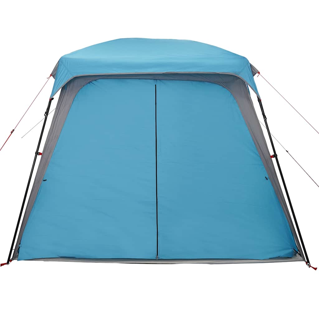 5 Person Camping Tent with Awning Blue Waterproof