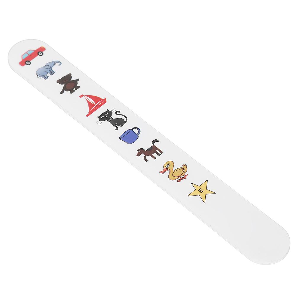 Kids Fixation Stick Vision Tester Clear Colorful Animal Patterns Waterproof Coating Thicken Eye Test Card
