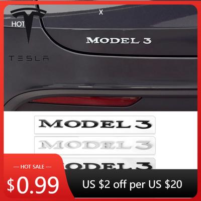 Autosticker 2025 Nieuwe Auto Refit Accessoires ABS Auto Kofferbak Carrosserie Motorkap Embleem Logo Achtersticker Voor Tesla Model 3 Slecht