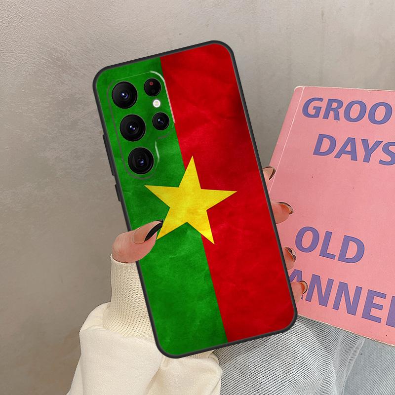 

Burkina Faso Flag Case For Samsung Galaxy S25 Ultra S20 S21 S22 S24 S23 Ultra S9 S10 Plus S25 FE Cover Coque Galaxy S9 Plus