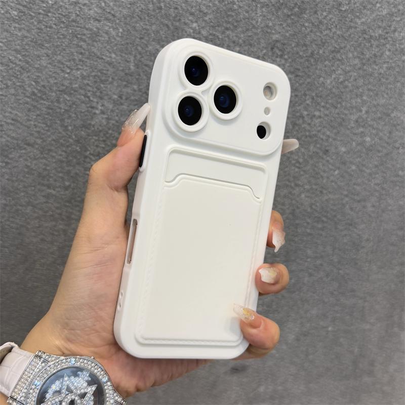 Étui portefeuille de luxe en silicone souple pour iPhone 17 Air 16E 15 14 Plus 13 12 Mini 11 Pro Max XR XS Antichoc Porte-cartes Fente Couvercle