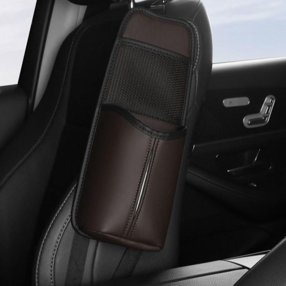 Multifunctional Car Seat Side Storage Bag Wear-Resistant Tissue Holder  Automotive Interior