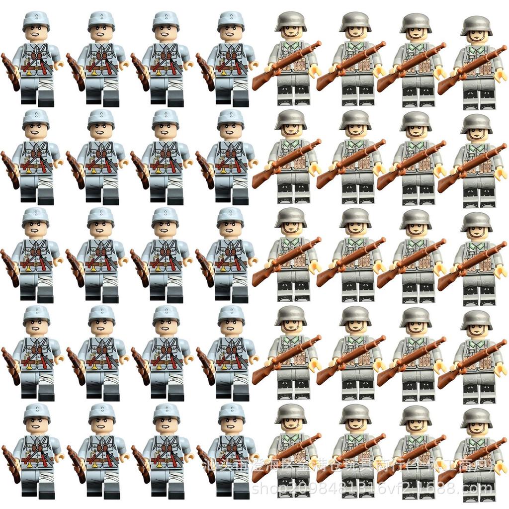 WWII Military Building Block Figures: Special Forces, Eighth Route Army, German & Soviet Army Toy