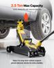 Low Profile Floor Jack, 2.5 Ton Capacity, Steel Racing Floor Jack with Single Piston Quick Lift Pump & SUV Adapters, Hydraulic Trolley Car Lift for