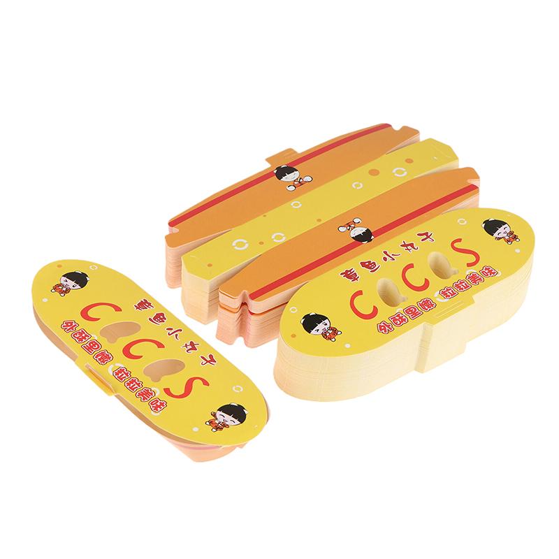 100Pcs Disposable Octopus Ball Packaging Box Japanese Street Food Takoyaki Takeaway Snack Fruit Box Packing Paper Container