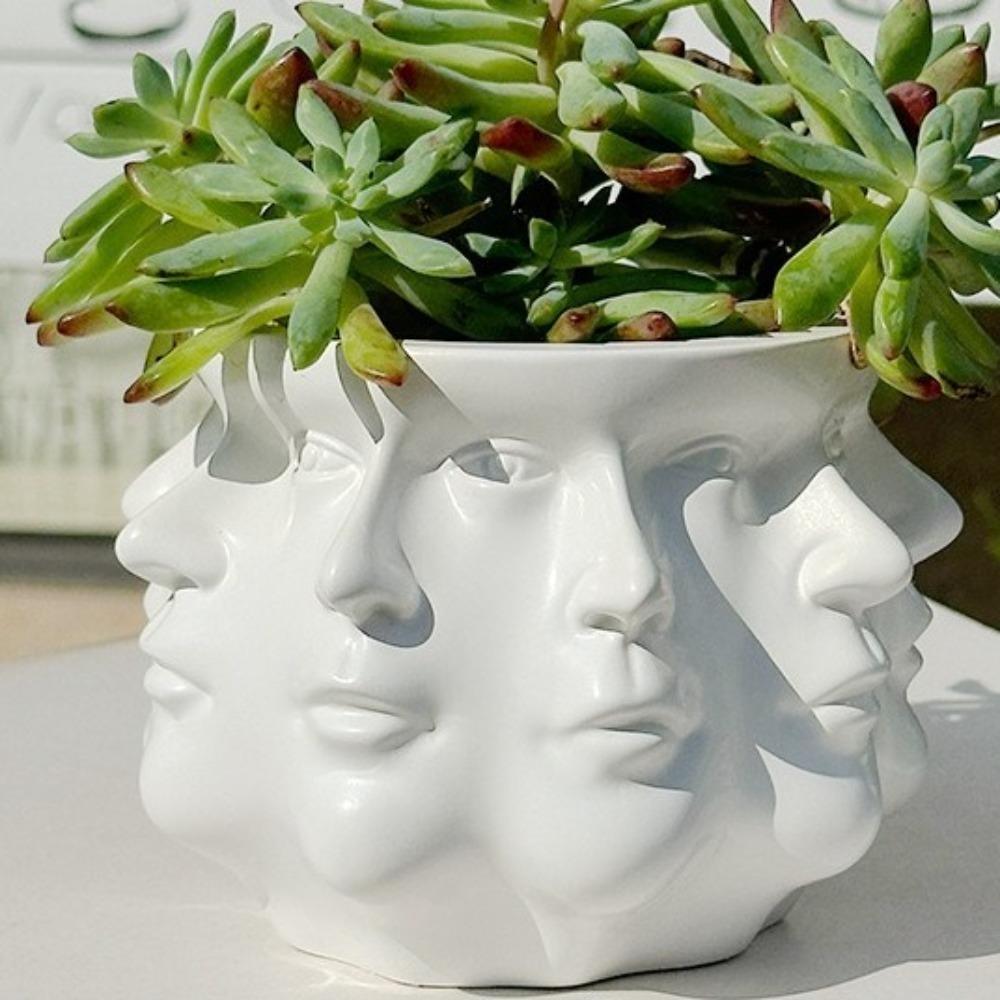 

Handicrafts Multi-Faceted Flower Pot Multi Sided Face Decorative Floral Ware Balcony Decoration
