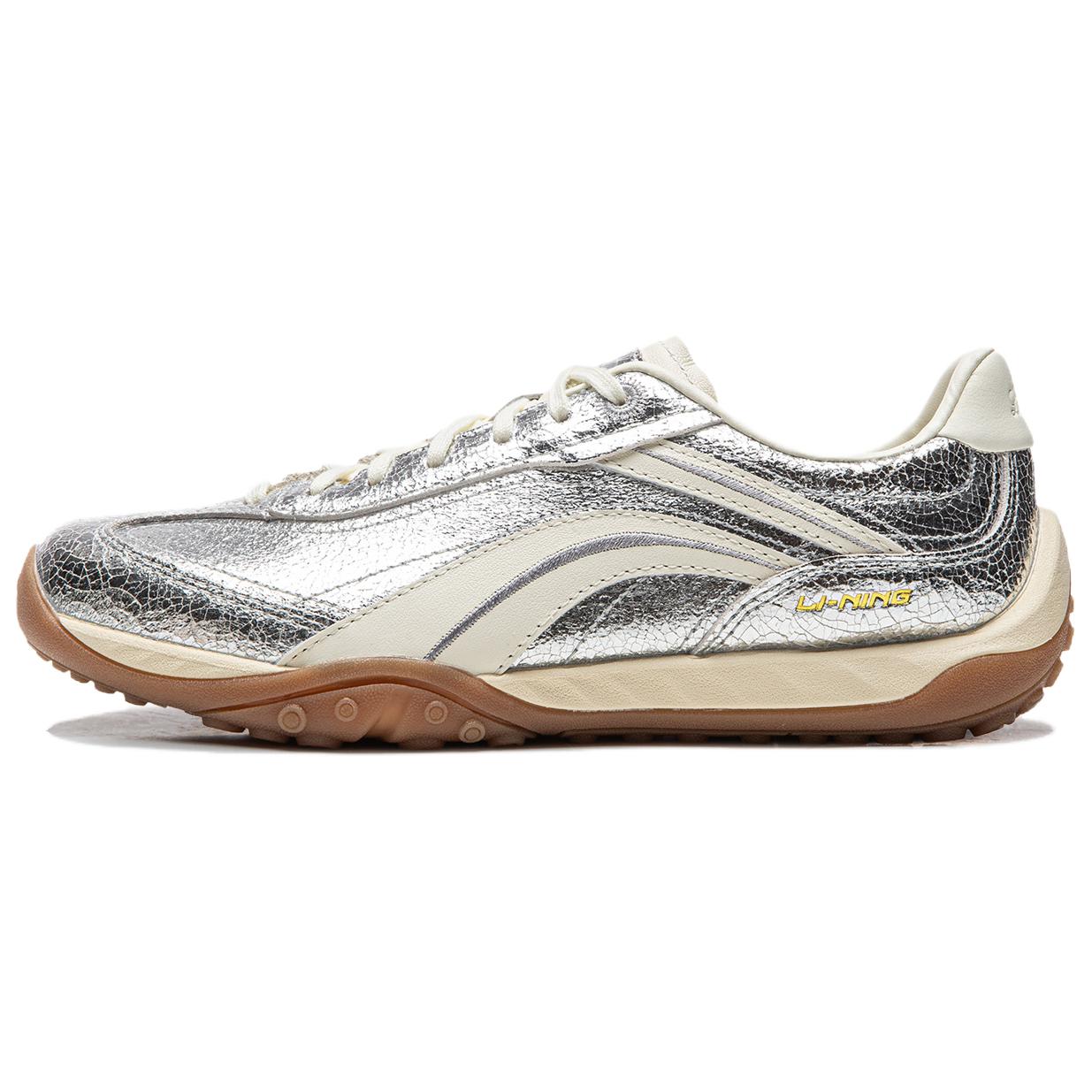 Li Ning Film Stream Abrasion Resistant, Lightweight, Balanced Low top Casual Shoes Unisex Silver AGCW002-8 42