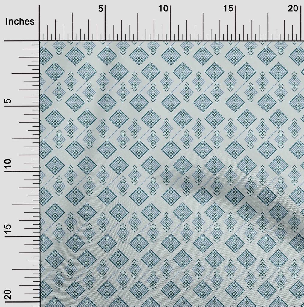 oneOone Bavlněná Flex Fabric Diamond Geometric Print Fabric By The Yard 40 Inch