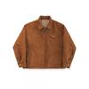 Unisex Winter Suede Fleece-Lined Cotton Puffer Jacket Oversized Fit Warm Casual Coat Men Women