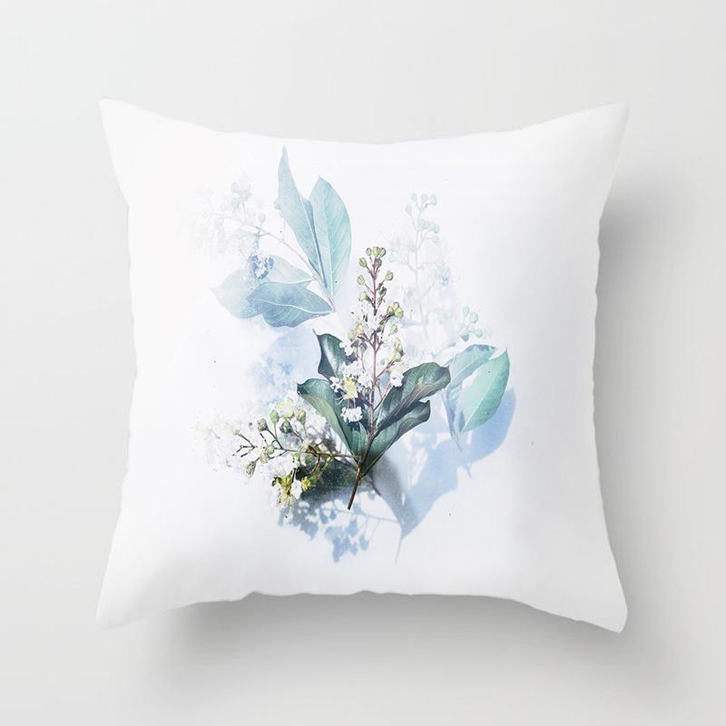 Floral Plant Patterns Throw Pillow Cover With Short Plush Print For Living Room Sofa Decoration Cushion Cover Pillow Covers