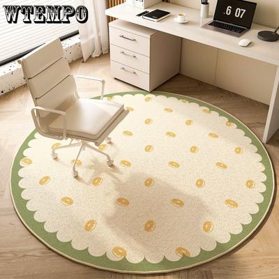 Alfombra redonda para silla, alfombra para dormitorio, sala de estar, estudio en casa, habitación de niños