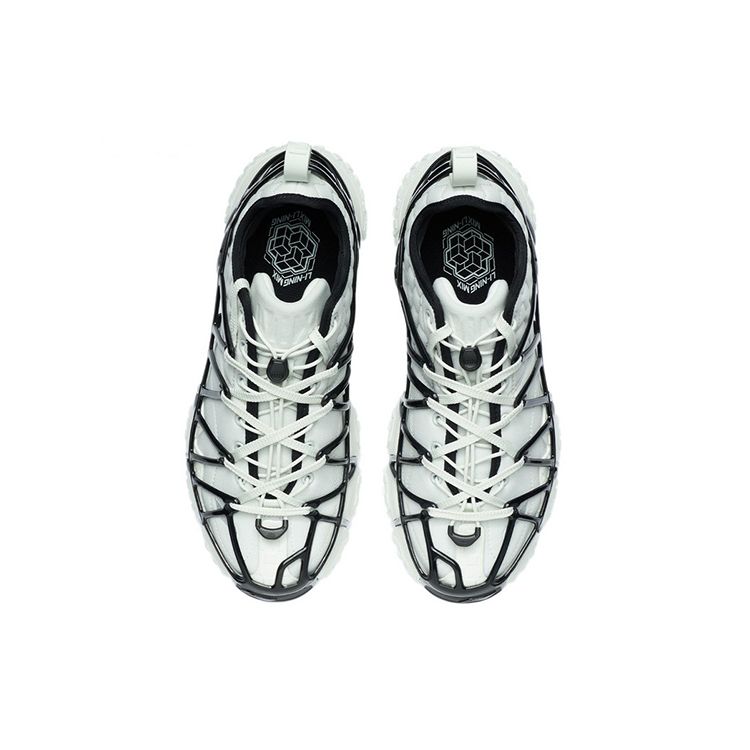 Li Ning Mix Ace Trendy Low-Top Sports Casual Shoes Men Sneakers Frost-White Black ARYR013-5