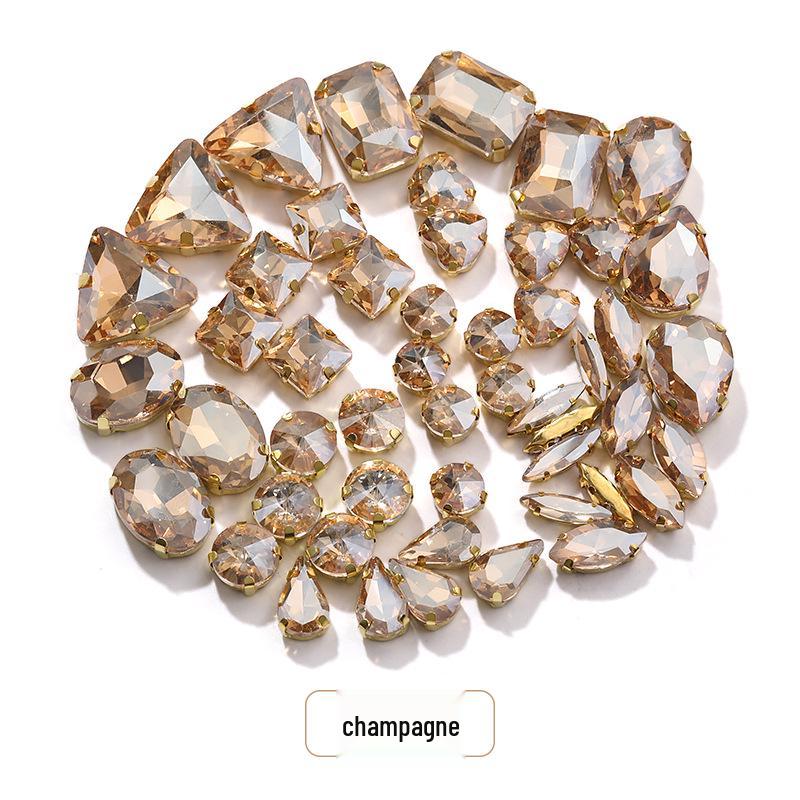 Ručně šité smíšené drápkové křišťálové skleněné kamínky pro svatební šaty a doplňky k náramkům