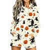 Women's Casual Long Sleeve Halloween Print Hoodie Pullover Top