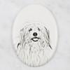 Coton de Tulear, Cotie - commemorative plaque with a photo of a dog, tombstone with a print, personalized oval plaque from the Art-Dog brand