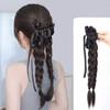 Chinese-style Hair Extensions Clips, Double Ponytail Bow Braids, Twisted Braid Headband Artificial Hair Accessories