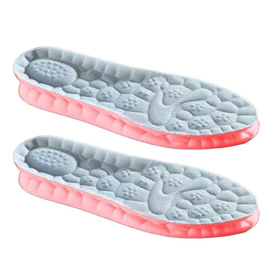 1 Pair 4D Elastic Cloud Breathable Soft Foam Sole Arch Support Shock Absorption Lightweight Sports Insole