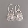 Natural Rose Quartz Gemstone 925 Sterling Silver Handmade Dangle Earrings 1.30" EE-63-22