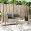 VidaXL Garden Bench with Cushions, Patio Seat, Terrace Chair, Outdoor Backyard Balcony Park Furniture, Grey 365776