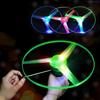 1pc Pull Wire Glow Ufo Funny Spinning Flyer Luminous Led Light Handle Top Toys For Kids Gifts Outdoor Sport Parent-child Game