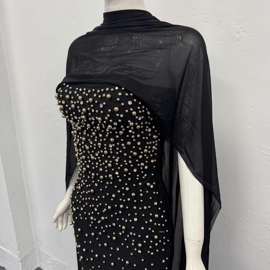 Elegantes europäisches & amerikanisches trägerloses Abendkleid mit Strasskristallen