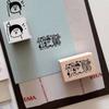 Cartoon Design Rubber Stamp Solid Wooden Grip Decorative Seal Cute Wooden Rubber Stamp  Journal