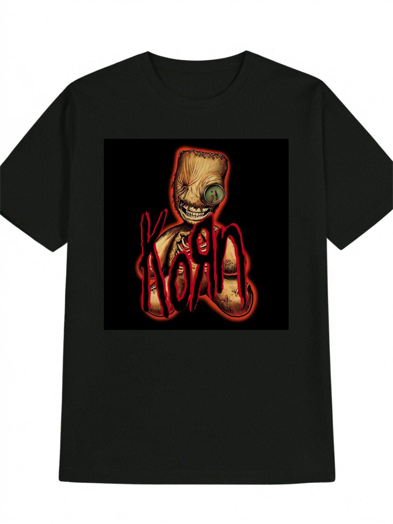 Graphic T-shirt - Black Tee with Red Accent Lettering S