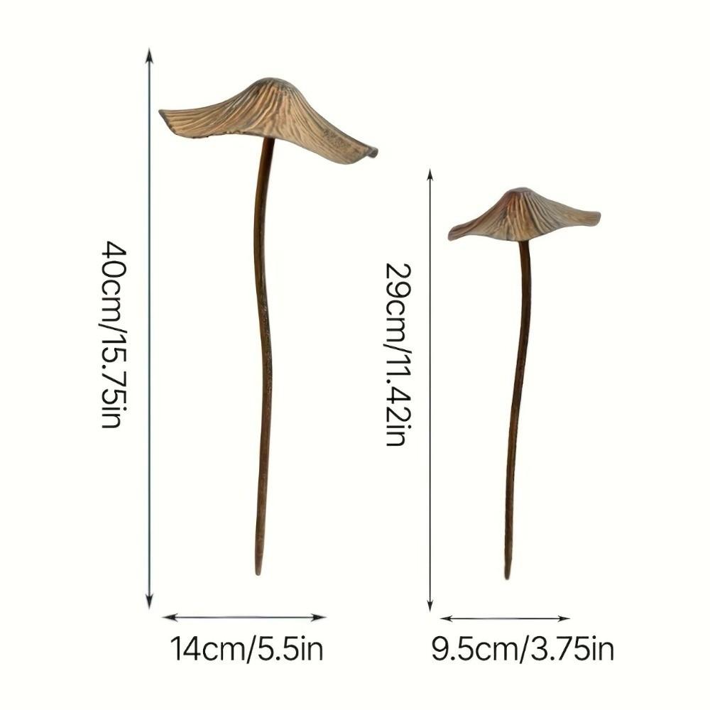 Metal Metal Rusty Mushroom Halloween Decoration Rusty Mushroom Plaque Garden Decoration Set  Garden