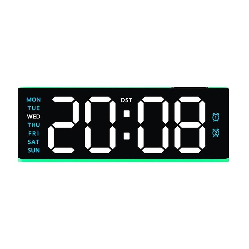 Creative LED simple large-screen electronic clock Living room clock Features ambient light Multifunctional clock 1111 Mute