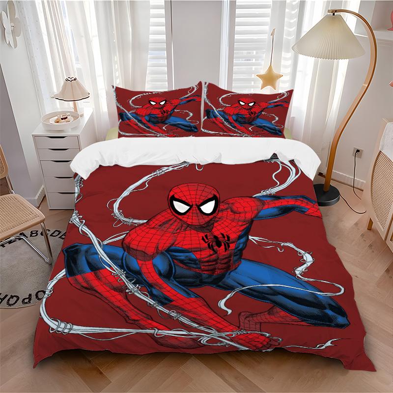 Spiderman Wonder Print 3Pcs Bedding Setduvet Cover With 2 Bedropillowcase Home Birthday Gift