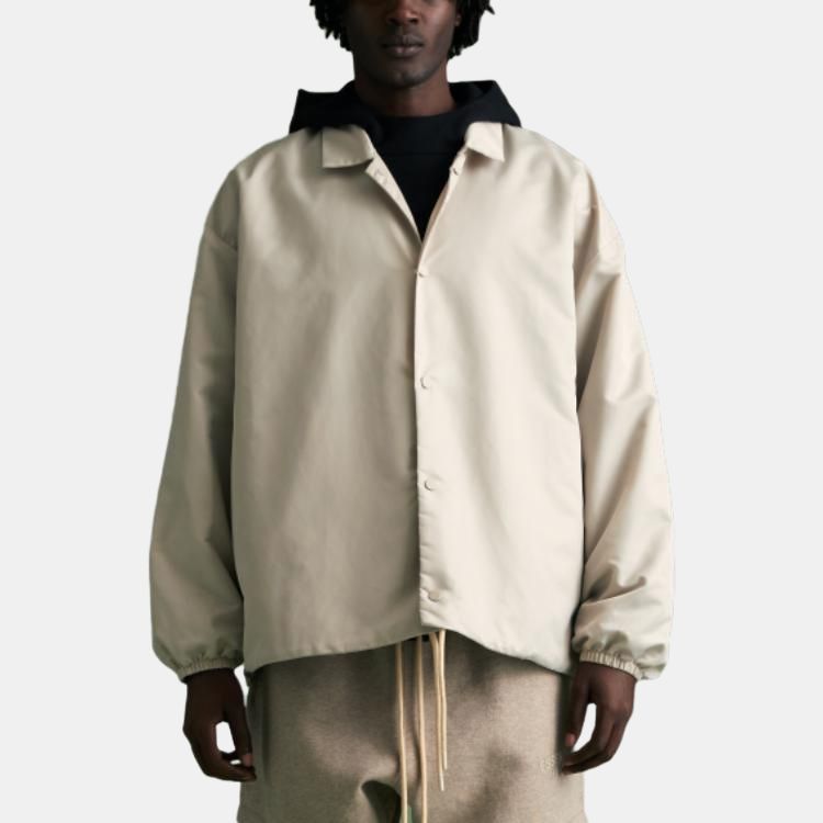 Fear of God Essentials Coaches Jacket Silver Cloud Men Outerwear Grey 202BT232012F